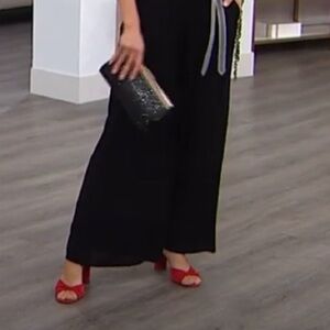 curation wide leg gauze look pants HSN EXCLUSIVE
